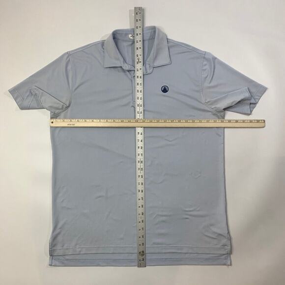 Peter Millar Polo Shirt Mens L Large Mist Blue Summer Comfort Performance Golf - Picture 8 of 13